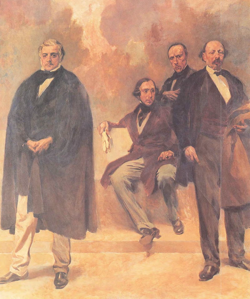 Ritratto di Passos Manuel, Almeida Garrett, Alexandre Herculano e José Estevão de Magalhães